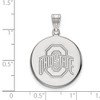 Black Bow Jewelry 14k White Gold Ohio State Buckeyes NCAA Large Pendant - 2 of 3