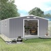 Outdoor 10x12 FT Storage Sheds, Storage Sheds with Two daylight Windows, Extra Large Size Storage Sheds with 0.25mm Steel Plate-Coolbibila - 2 of 4