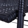 MOEPISY Patio 2-Person Wicker Glider Bench Rocking Chair - 2 of 4