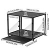 Artloge Modern Extra Large Heavy Duty Dog Crate Tempered Glass Pet Cage with Anti-Rust Aluminum Frame Lockable Casters & Spacious Interior - 3 of 4