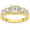 Pompeii3 2Ct Round Cut Diamond Five Stone Wedding Ring Anniversary Gold Band Lab Created - 4 of 4