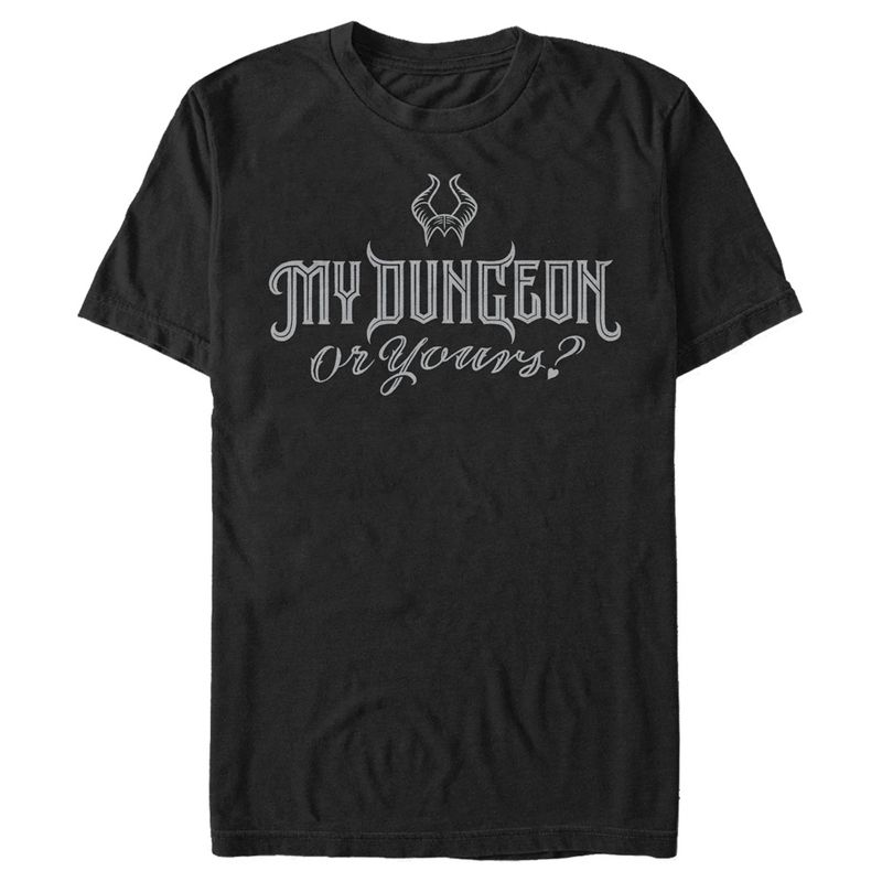 Men's Sleeping Beauty Valentine's Day Maleficent My Dungeon or Yours T-Shirt, 1 of 6