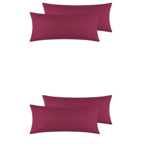 Unique Bargains Satin Easy Care and Wrinkle Envelope Closure Pillowcases Cover 4 Pcs - 1 of 4