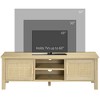 VYNXARIA Boho TV Stand for 60 Inch Television,Entertainment Center with Rattan Door,Adjustable Shelf,and Storage Cabinets,Natural Wood - 4 of 4