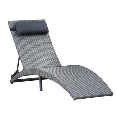 Amazonia Eco-Friendly Wicker Lounger Grey