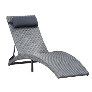 Amazonia Eco-Friendly Wicker Lounger Grey - 1 of 3