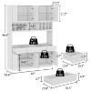 Famapy White Kitchen Pantry Cabinet Storage Cabinet With Drawers - 4 of 4
