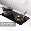 Itopfox Kitchen Academy Induction Cookware Set - 17 Piece Non-Stick Cooking Pan Set, Black Granite Pots and Pans Set for All Stovetops - 4 of 4