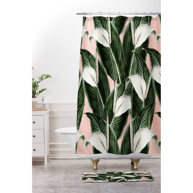 Marta Barragan Camarasa Sweet Floral Desert Leaf Shower Curtain Green - Deny Designs, 4 of 8