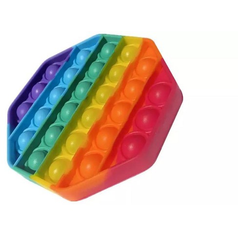 Link Rainbow Bubble Popper Sensory Fidget Toy Silicone Stress Reliever Toy  Special Needs - 2 Pack