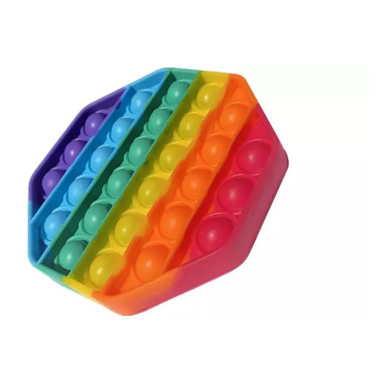 Link Rainbow Bubble Popper Sensory Fidget Toy Silicone Stress Reliever Toy Autism Special Needs, 1 of 3