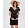 Maternity Dress Womens Jumpsuits Casual Summer Rompers Sleeveless Loose Baggy Overalls Jumpers with Pockets - 4 of 4