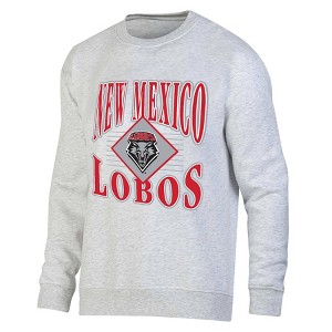 NCAA New Mexico Lobos Men's Crew Neck Fleece Ash Sweatshirt - 1 of 3