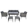Whisen 6-Piece Wicker Patio Sectional Set - 2 of 4