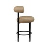 Meridian Furniture,Bordeaux Tan Vegan Leather Counter Stool, Set of 2 - 3 of 4