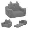 Kinder King Toddler Sofa Chair, 2-in-1 Foldable Baby Couch Flip Open Sofa Bed for Playroom - 3 of 4