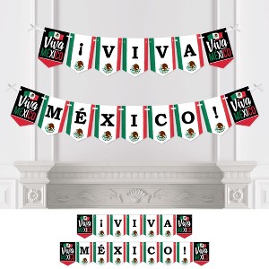 Big Dot of Happiness Viva Mexico - Mexican Independence Day Party Bunting Banner - Party Decorations - Viva Mexico - 1 of 4