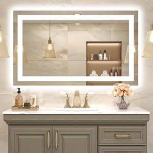 LED Mirror for Bathroom with Anti-Fog, 3 Colors Dimmable, Memory Function, Tempered Glass, ETL Listed, Wall-Mounted - 1 of 4