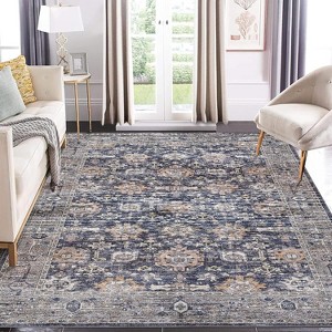 Coucheta Runner Rug Washable Non-Slip Low Pile Stain Resistant Ultra-Thin Floor Carpet for Hallway Kitchen Entryway, Multi-Color & Size - 1 of 4