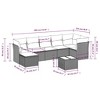vidaXL 8 Piece Patio Sofa Set with Cushions - Beige and Cream With Table - 3 of 4