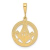 Black Bow Jewelry 14k Yellow Gold Masonic Circle Pendant, 18mm or 23mm - 3 of 4