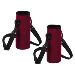 Unique Bargains Neoprene Portable Insulated Adjustable Strap Water Bottle 
Sling Bags 2 Pcs - 1 of 4