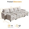 Vipbear Modular Sectional Sleeper Sofa with Pull Out Bed, U Shaped Sectional Sofa with USB Ports/Adjustable Backrest/2 Storage Seats - 2 of 4