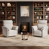 Power Recliner Chair with USB Ports - Swivel Rocker Glider, Chenille Fabric, Double Armrests for Living Room & Nursery - 2 of 4