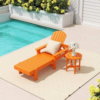 WestinTrends Dylan 2 Piece Adirondack Reclining Chaise Lounge With Arms