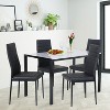 BestMassage Dining Table Set Modern 5-Piece Dining Room Table and Chairs - 2 of 4