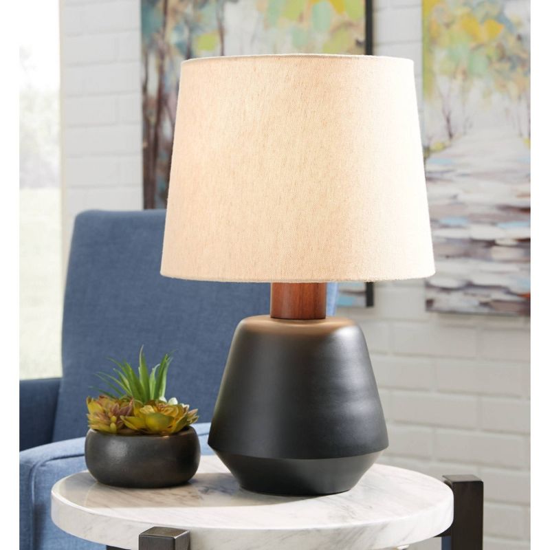 Ancel Metal Table Lamp Black/Brown - Signature Design by Ashley, 4 of 5