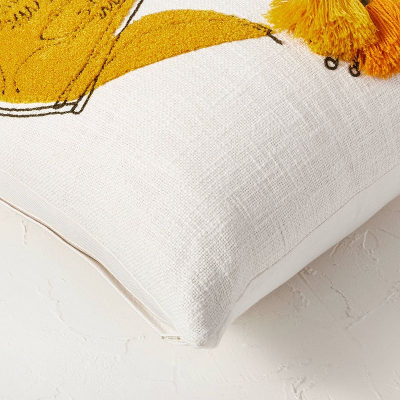 Floral Watering Pitcher Square Throw Pillow with Tassels - Opalhouse™ designed with Jungalow™, 4 of 8