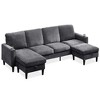 VYNXARIA Chenille Sectional Sofa with High Density Memory Foam, 4 Seat Comfy Modular Sofa Couch for Living Room - 3 of 4