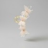 Anna-Kaci Beaded Flower Metal Hair Claw Clip with Curved Design and Textured Accents - 3 of 4