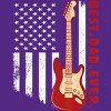 Women's Design By Humans Best Dad Ever Guitar and Flag By MINHMINH Racerback Tank Top - 2 of 2