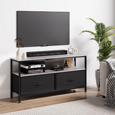 55 Inch TV Stand for Living Room, Media Console Featuring Open Shelf, Television Chest with Storage
