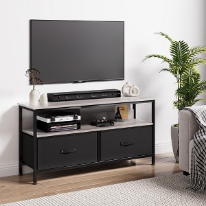 55 Inch TV Stand for Living Room, Media Console Featuring Open Shelf, Television Chest with Storage - 1 of 4