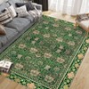 Acekool Area Rugs: Washable Non-Slip Boho Floral Carpet, Soft Low Pile Foldable Stain Resistant Rugs for Living Room, Bedroom, Home, Dining Room - 4 of 4