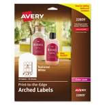 Avery Textured Arched Print-to-the-Edge Labels 3 x 2 1/4 White 90/Pack 22809