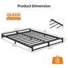 Whizmax 6 Inch Twin Size Bed Frame Heavy Duty Metal Platform Bed Frame, Steel Slats Support and Mattress Foundation, No Box Spring Needed, Black - 2 of 4