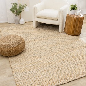 Rug Branch Natural Tonal/Solid, Trellis Beige Indoor Area Rug - 1 of 4