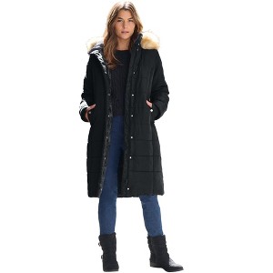 Roaman's Mid Length Quilted Puffer Jacket - 1 of 4