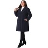 Agnes Orinda Women's Plus Size Notched Shawl-Collar Single-Breasted Overcoats - 3 of 4