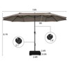 Tangkula 15FT Double-Sided Twin Patio Umbrella with Base Extra-Large Market Umbrella - 3 of 4