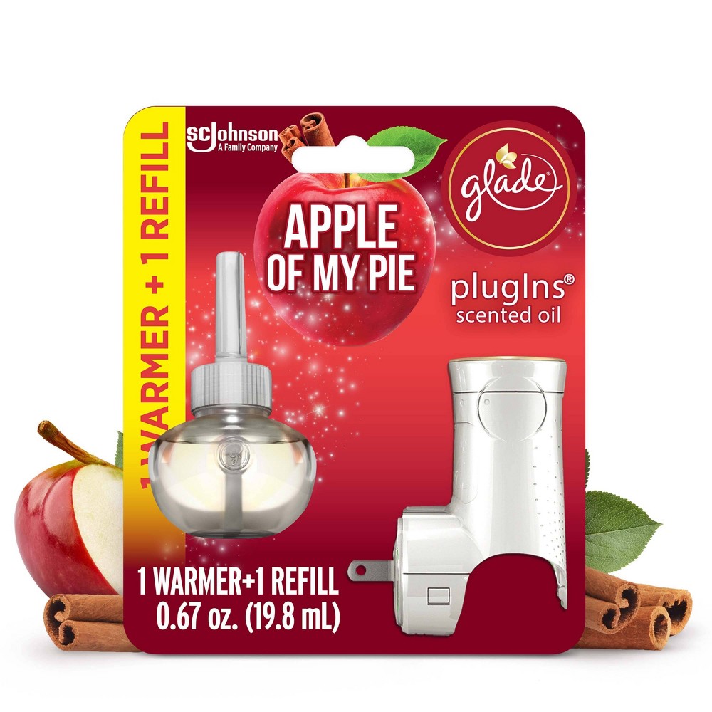 Glade PlugIns Scented Oil Air Freshener Apple of My Pie Starter Kit - 0.67oz/1 Warmer