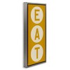 Stupell Industries Retro Style Eat Circle Letters Sign Floating Frame Canvas Art, Gray, 11" x 25" - 2 of 4