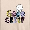 Women's - Peanuts - Good Grief Charlie Brown Lightweight French Terry Wide Neck Long Sleeve Shirt - 2 of 4
