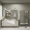 Apmir 51 in. W x 30 in. H Rectangular Aluminum Alloy Framed and Tempered Glass Wall Mirror in Matte Black - 3 of 4