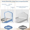 Homhougo Twin-XL Upholstered Bed Frame with Storage Drawers, Cute Girls & Boys Bed with Adjustable Headboard Blue - 3 of 4