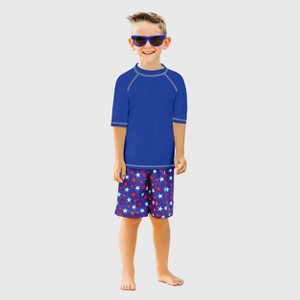 City Threads Boys UPF 50+ Short Sleeve Rashguard - USA-Made - 1 of 4